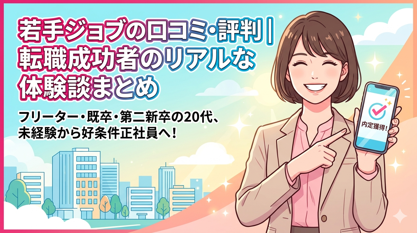 若手ジョブの口コミを確認する20代の転職者がスマホで情報を調べている様子